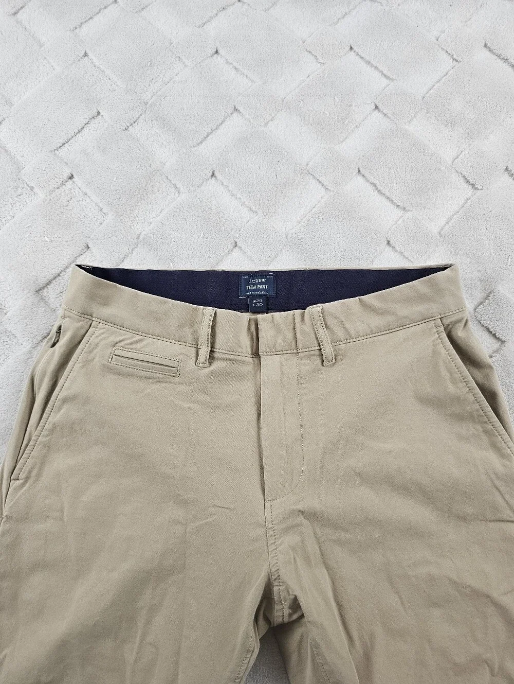 J. Crew 484 Slim-fit tech Pant Mens 29x28 Beige Chino Flat Front Preppy